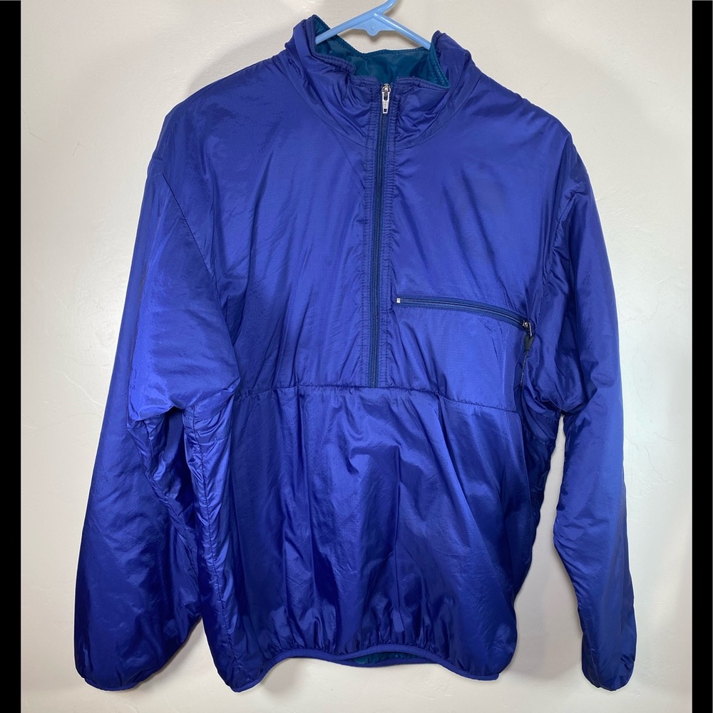Patagonia Blue Long Sleeve Polyester 3/4 Zip front Jacket